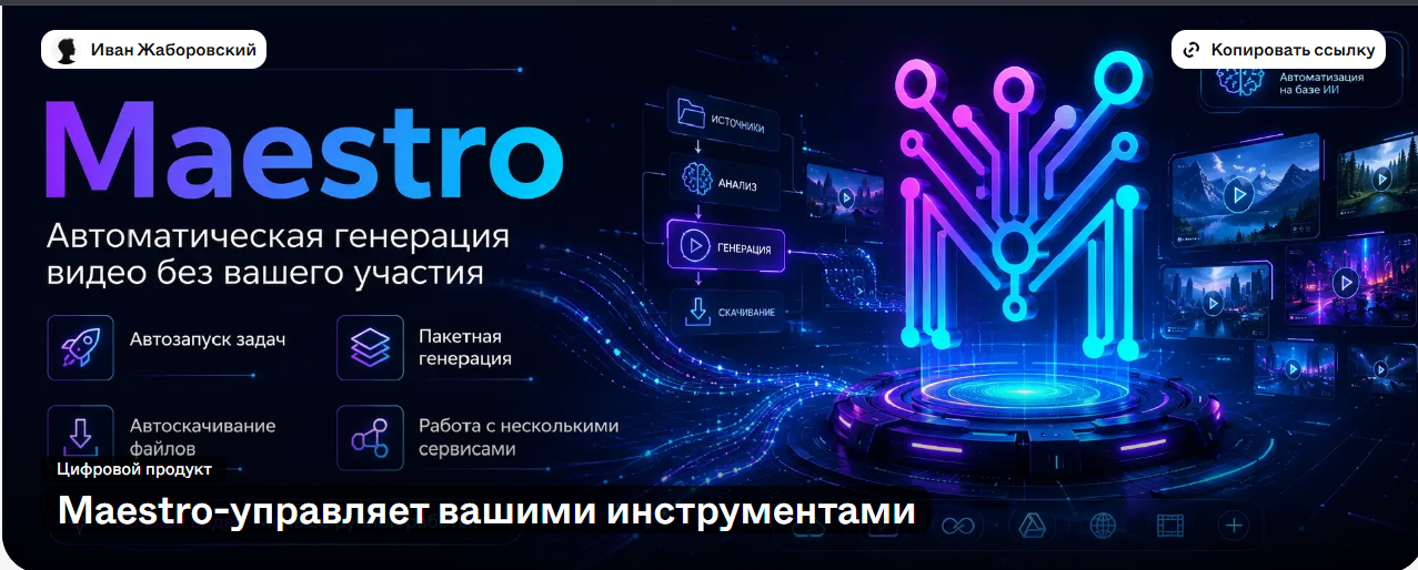 Маэстро: автоматизация генерации видео